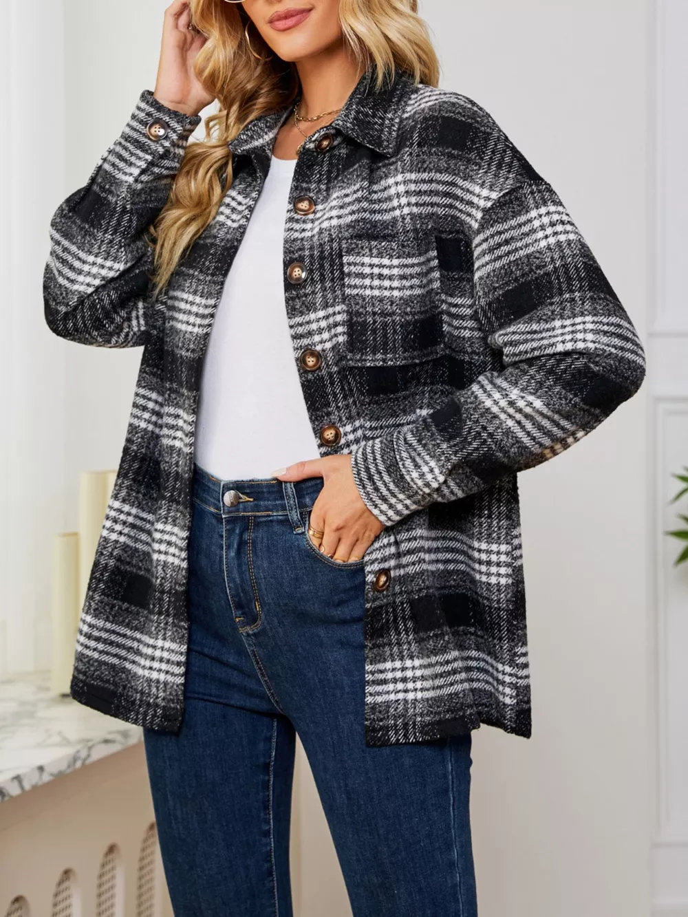Plaid Button-Up Shirt, image 11