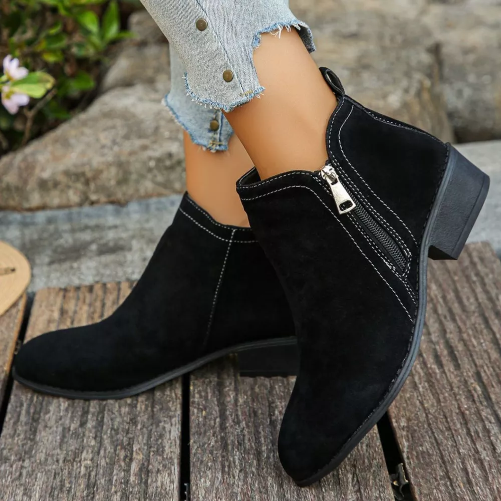 Point Toe Block Heels Boots, image 8