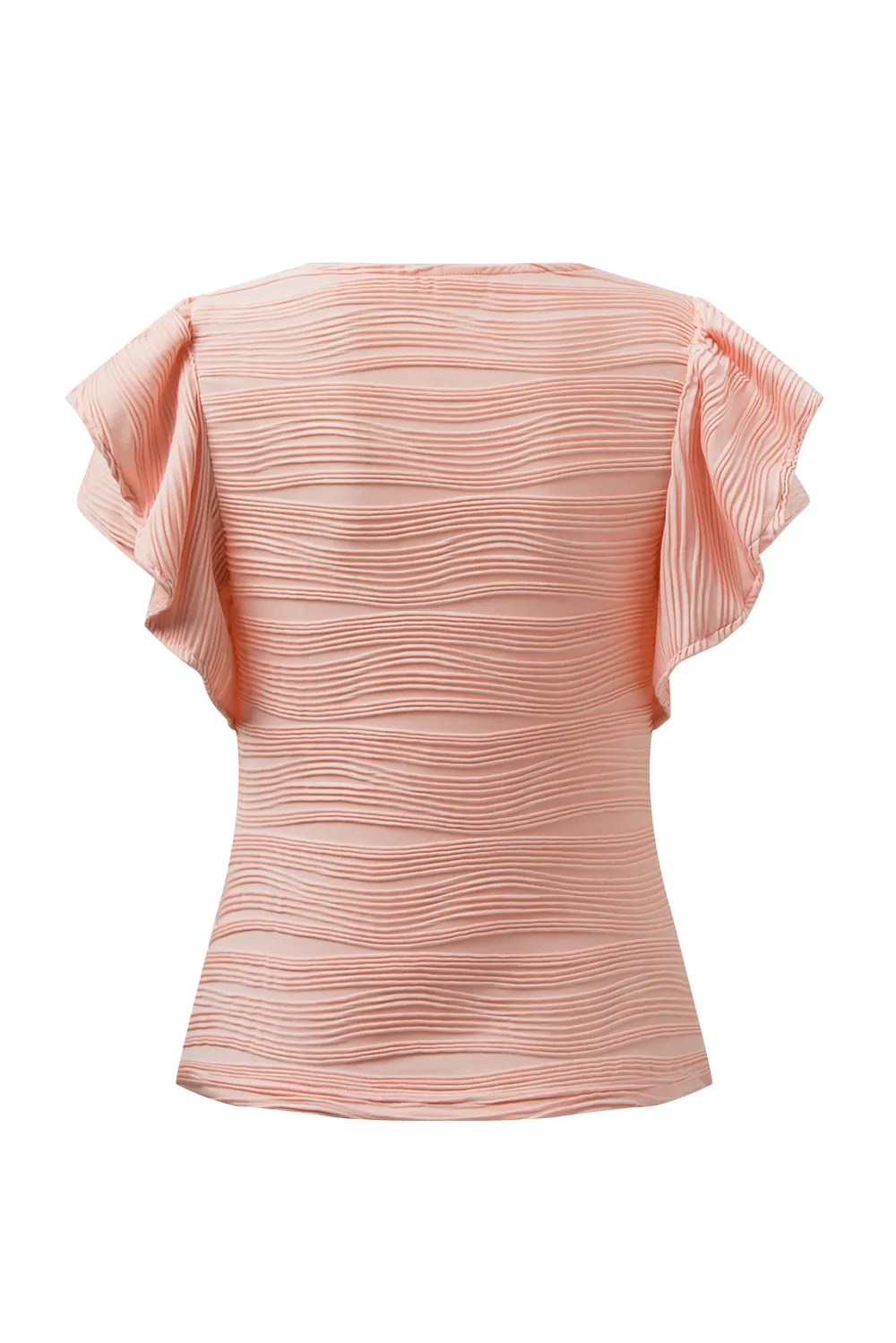 Textured Round Neck Cap Sleeve Top, image 26