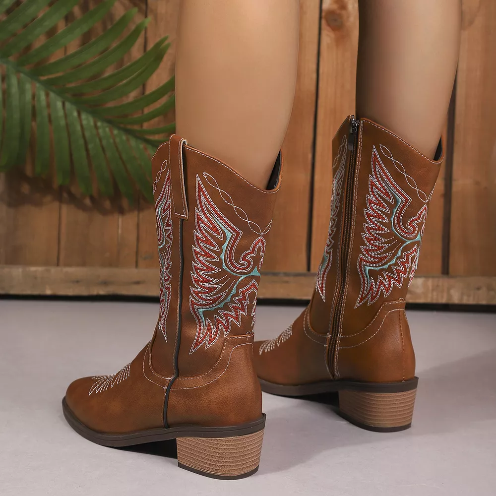 Embroidered Western Cowboy Boots, image 5
