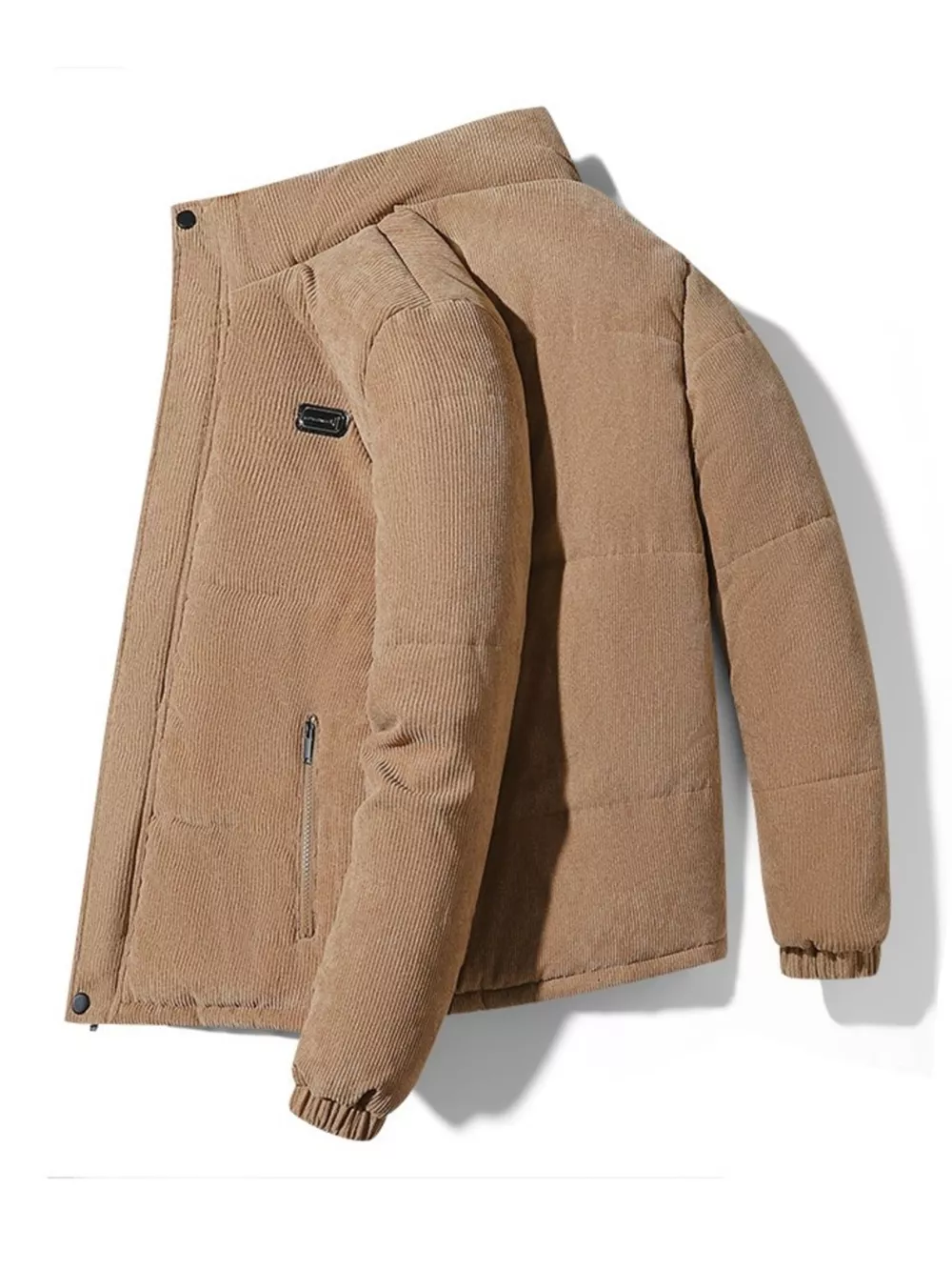 Men's Plus Size Corduroy Padded Winter Coat, image 3