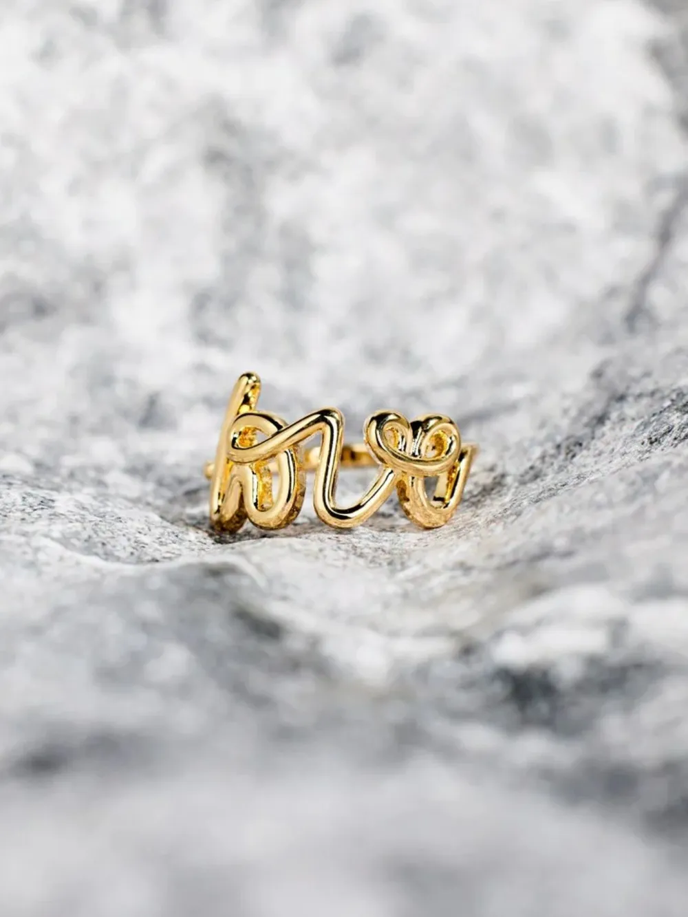 LOVE 18K Gold-Plated 925 Sterling Silver Ring, image 4