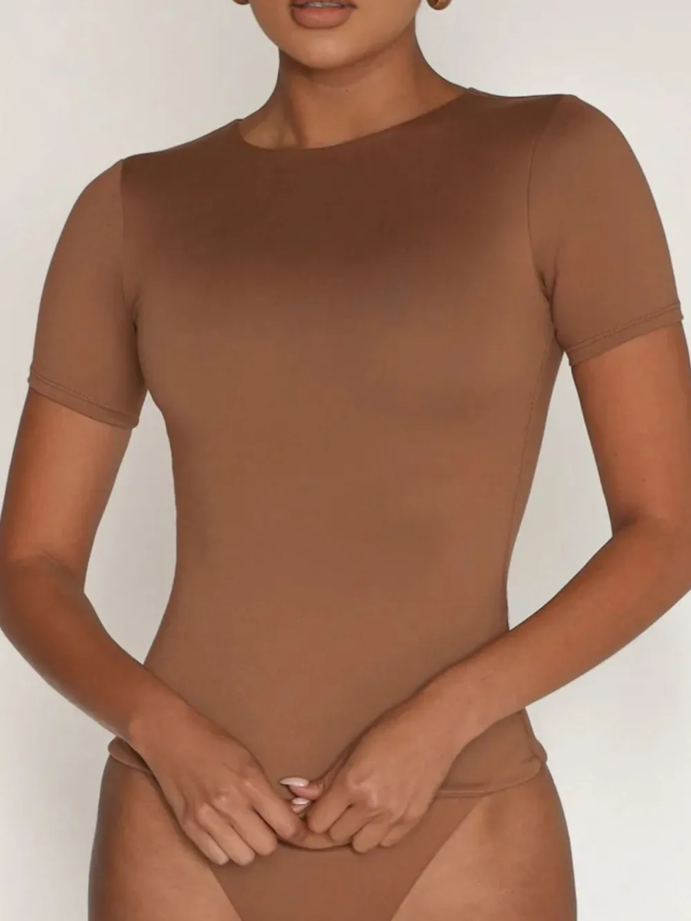 Round Neck Short Sleeve Swim Top, image 24