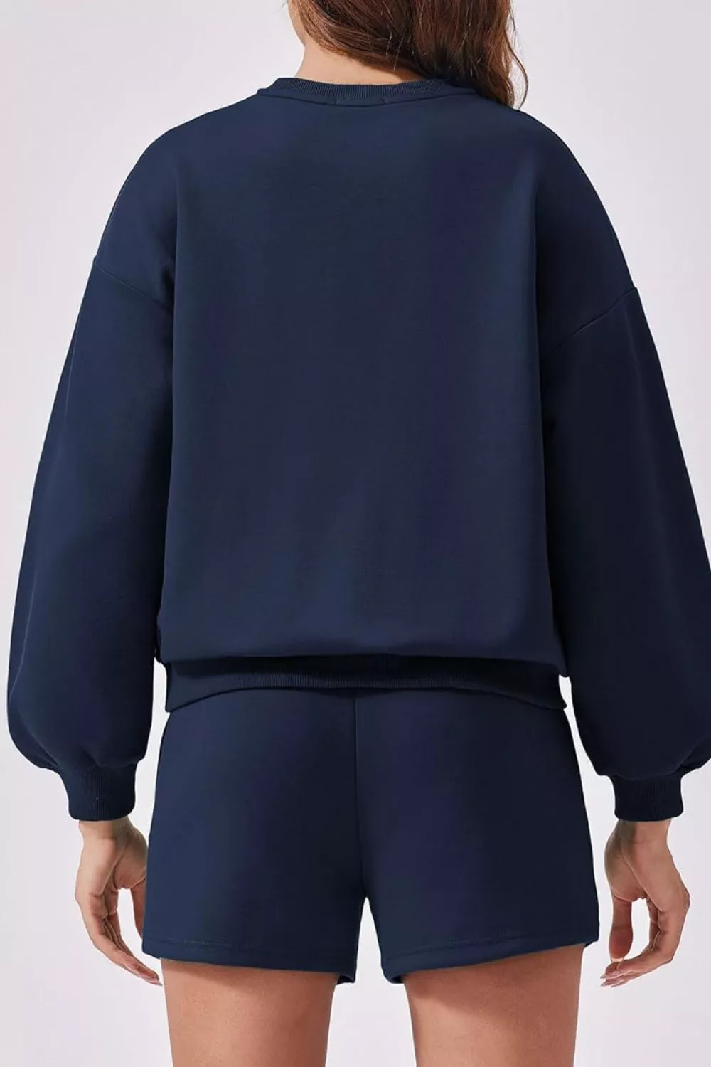 Round Neck Sweatshirt and Shorts Set, image 18