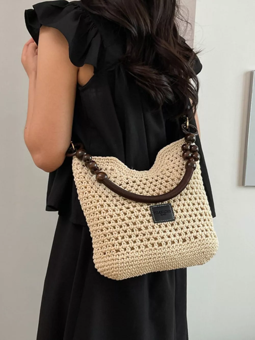 Crochet Knit Crossbody Bag, image 2