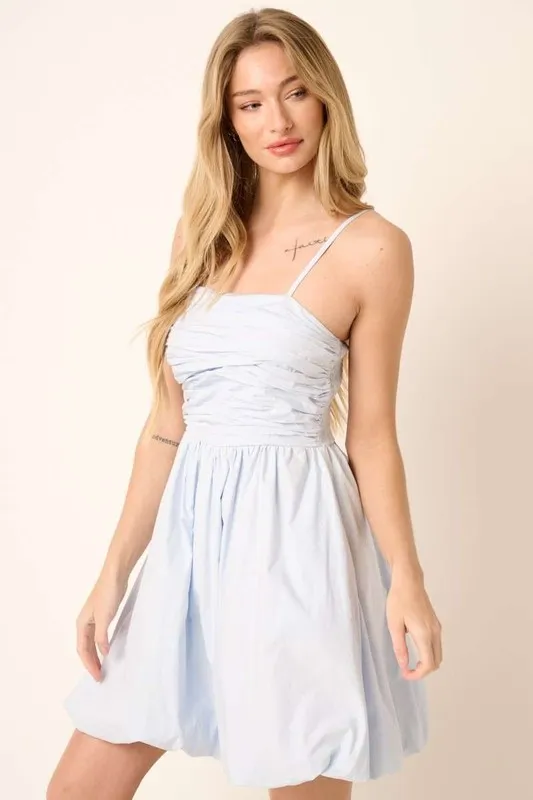 Ruched Detail Bubble Hem Mini Dress, image 5