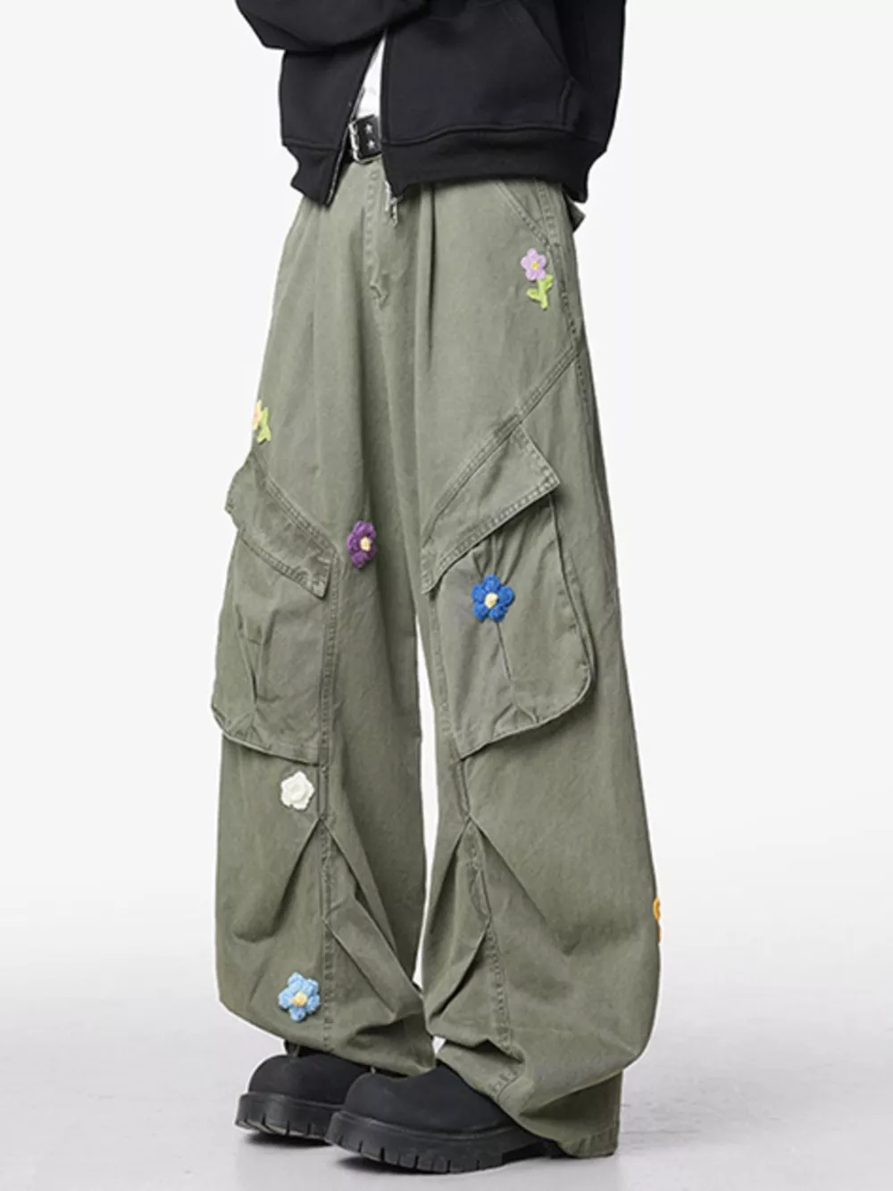 Men's Flower Wide Leg Pants, image 5