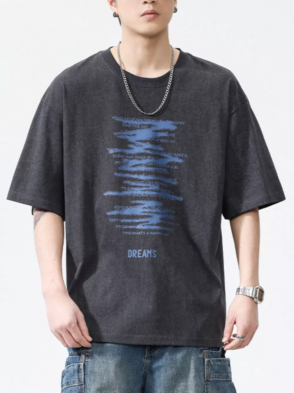 Men's Plus Size Round Neck Half Sleeve T-Shirt, image 7