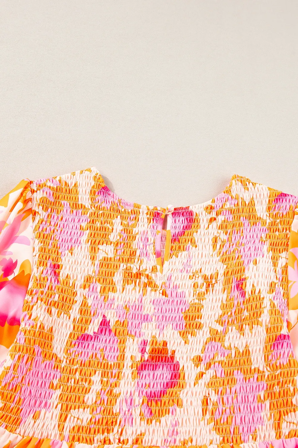 Frill Printed Long Sleeve Mini Dress, image 8