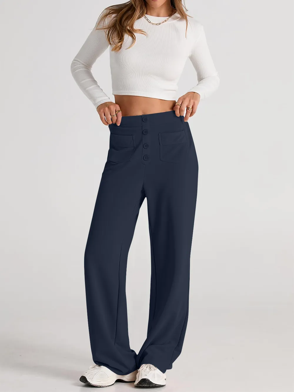 High Waist Wide Leg Pants, image 26