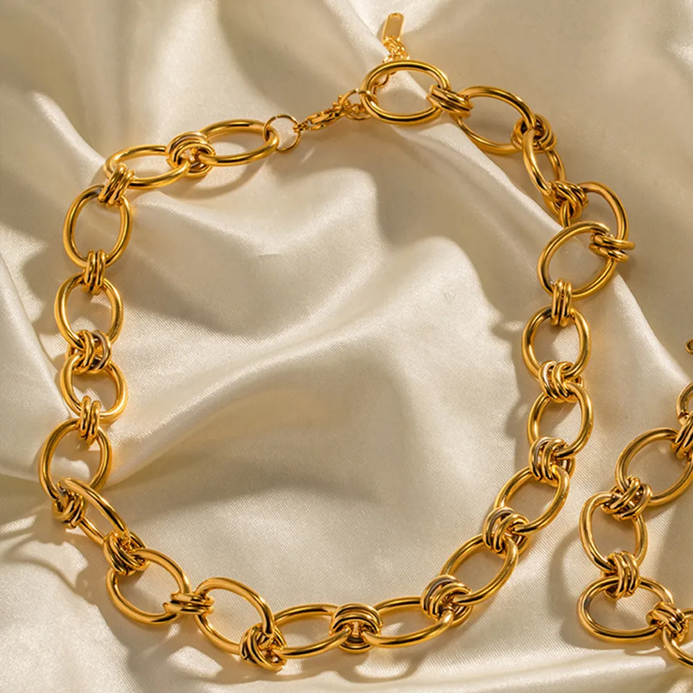 18K Gold-Plated Stainless Steel Necklace, image 2