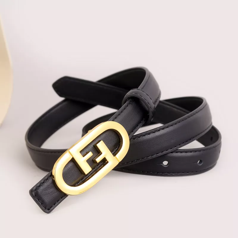 Leather Belt with Golden Buckle