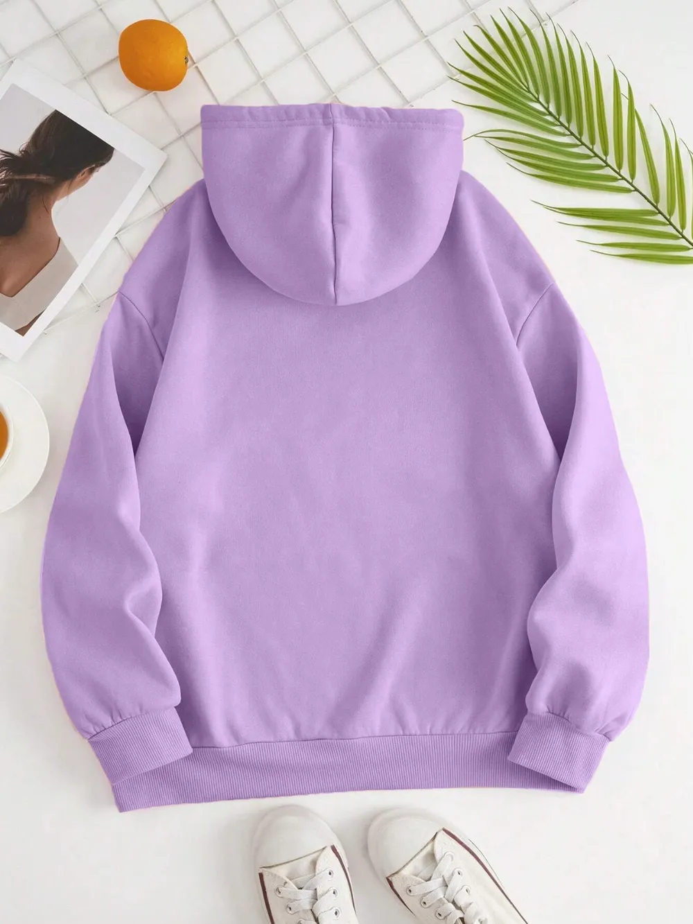 Drawstring Dropped Shoulder Hoodie, image 28