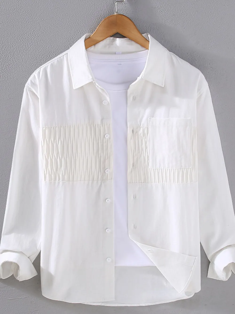 Men's Plus Size Button Up Long Sleeve Shirt, image 6