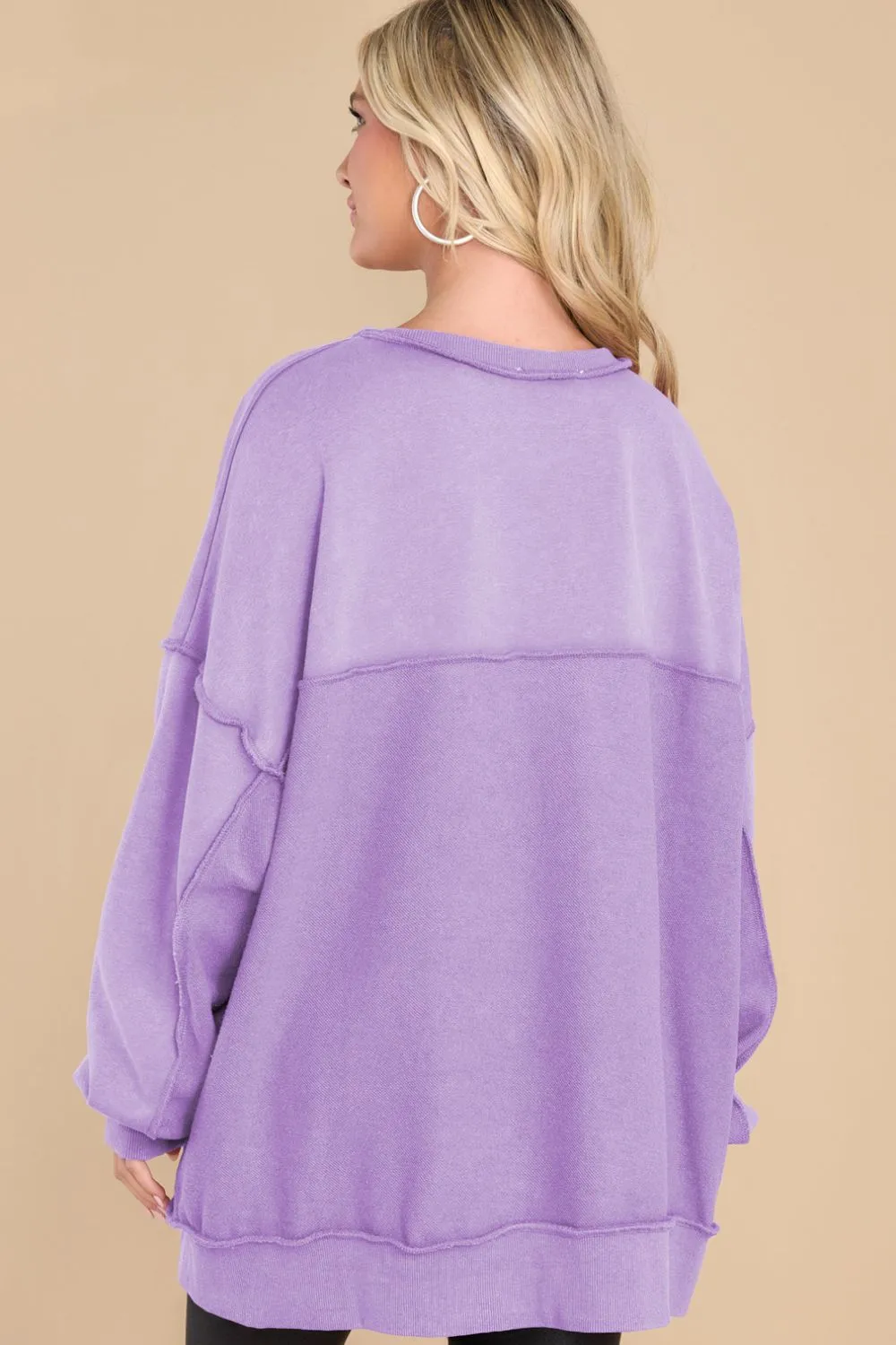Exposed Seam Long Sleeve Sweatshirt, image 12