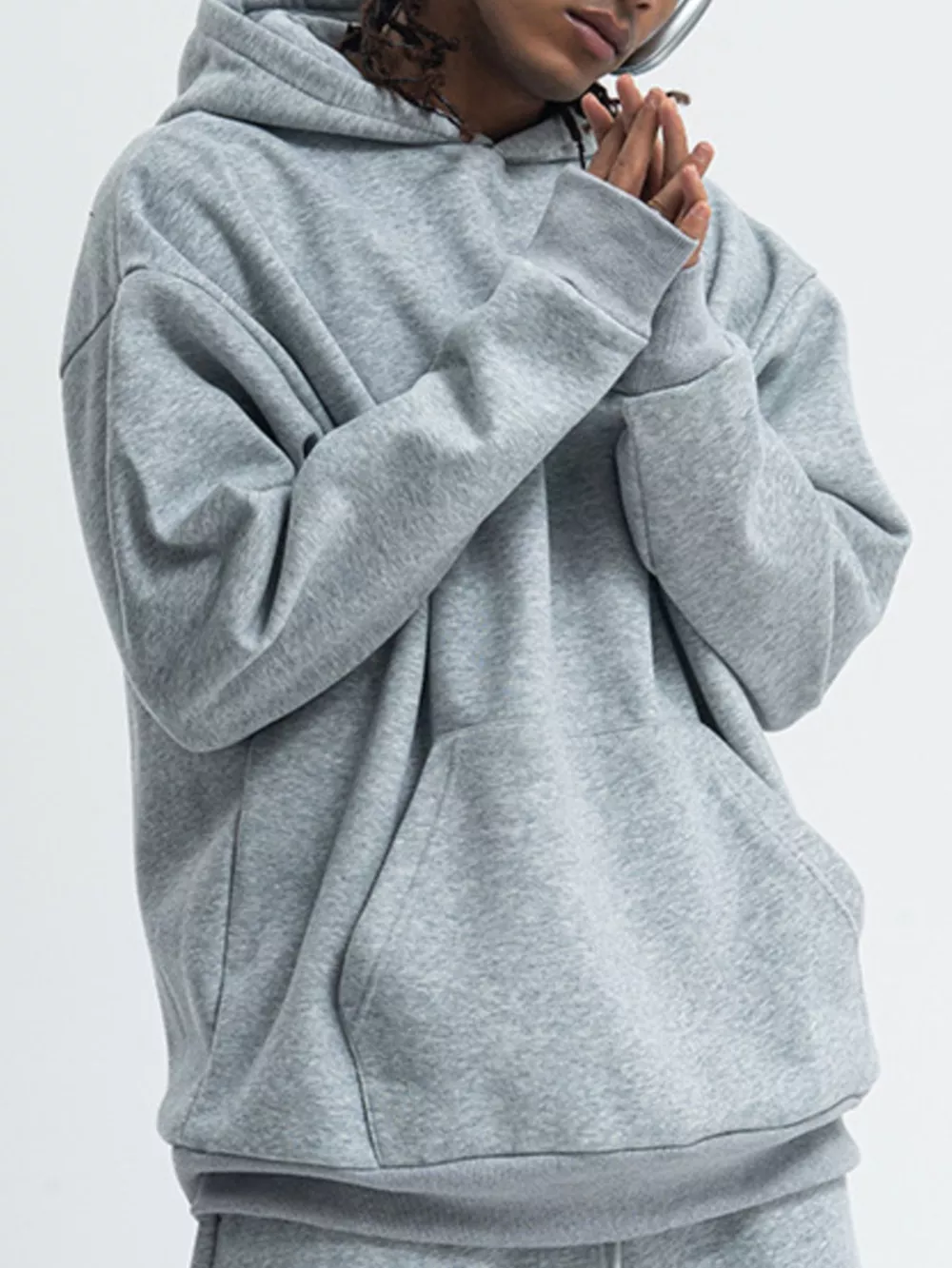 Men's Kangaroo Pocket Long Sleeve Hoodie, image 6