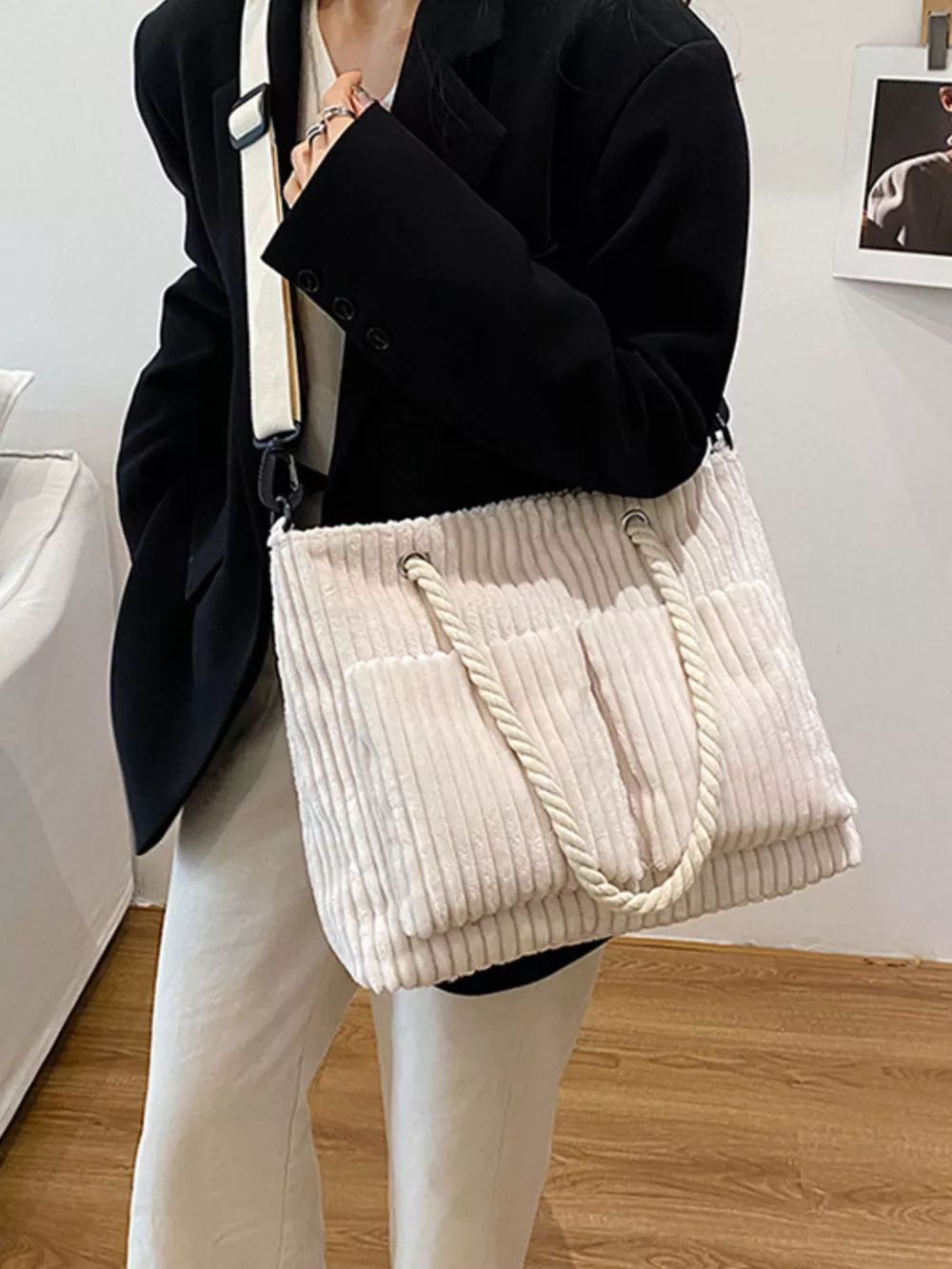 Casual Corduroy Handbag, image 4