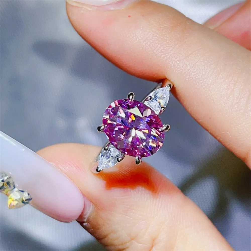 3 Carat Moissanite 925 Sterling Silver Ring, image 2