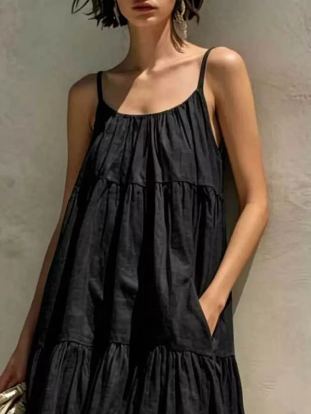 Tiered Scoop Neck Maxi Dress, image 11