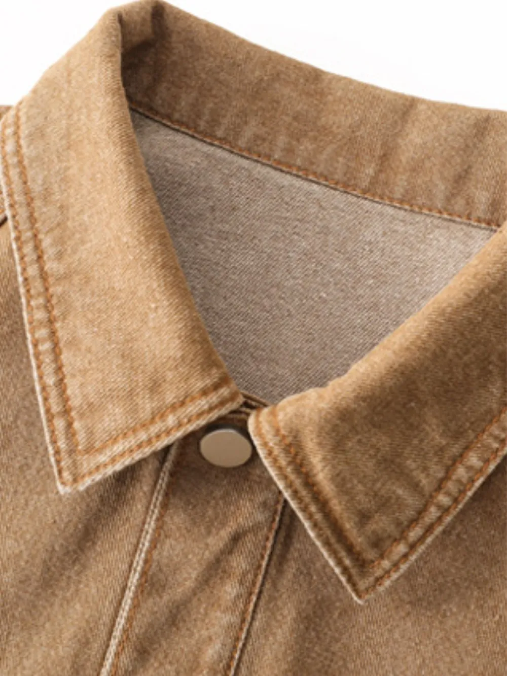 Button Up Long Sleeve Denim Jacket, image 7