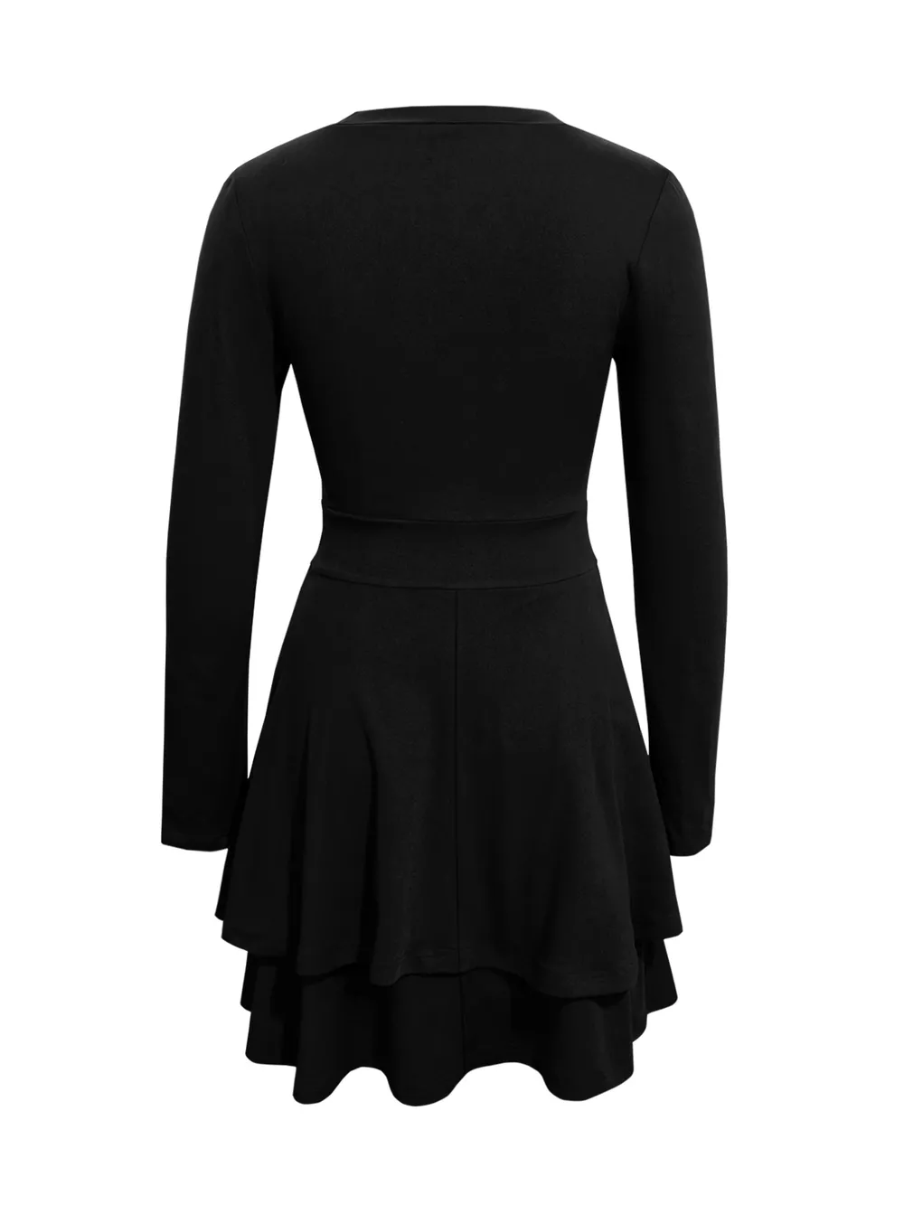 V-Neck Layered Ruffle Mini Dress, image 30