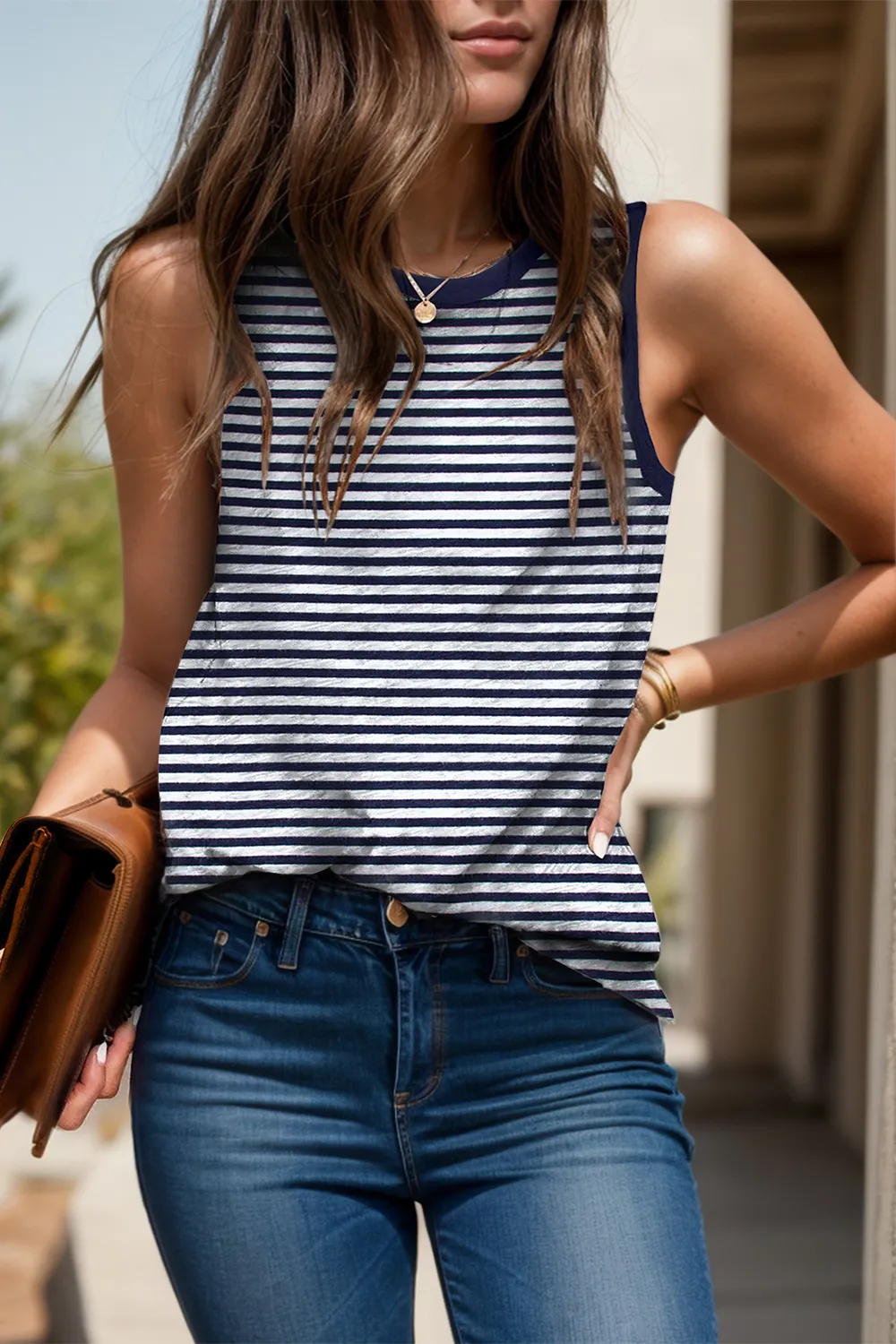 Printed Round Neck Tank, image 15