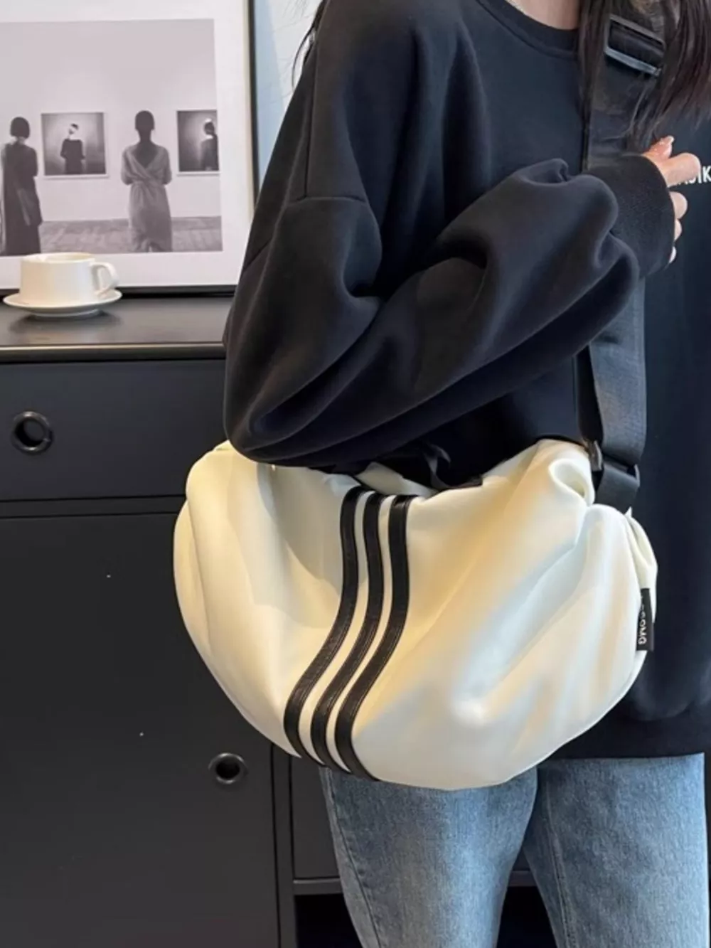 Contrast Striped Crossbody Bag, image 7