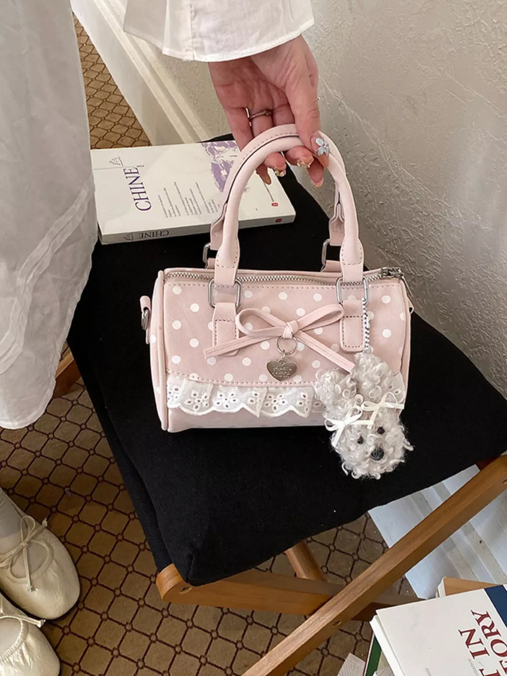 Polka Dot Bow Crossbody Bag, image 4