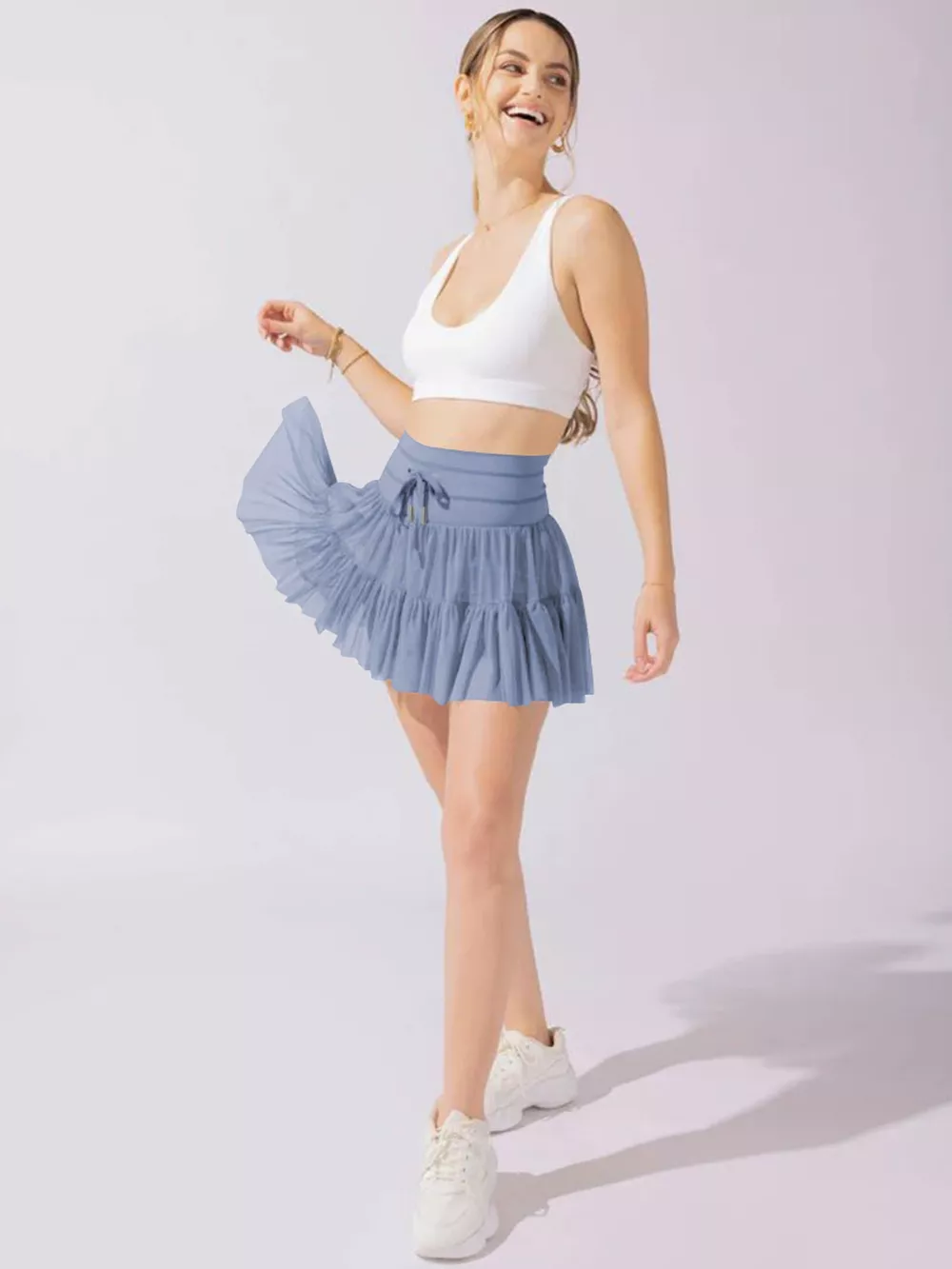 Tiered Skort with Drawstring, image 5