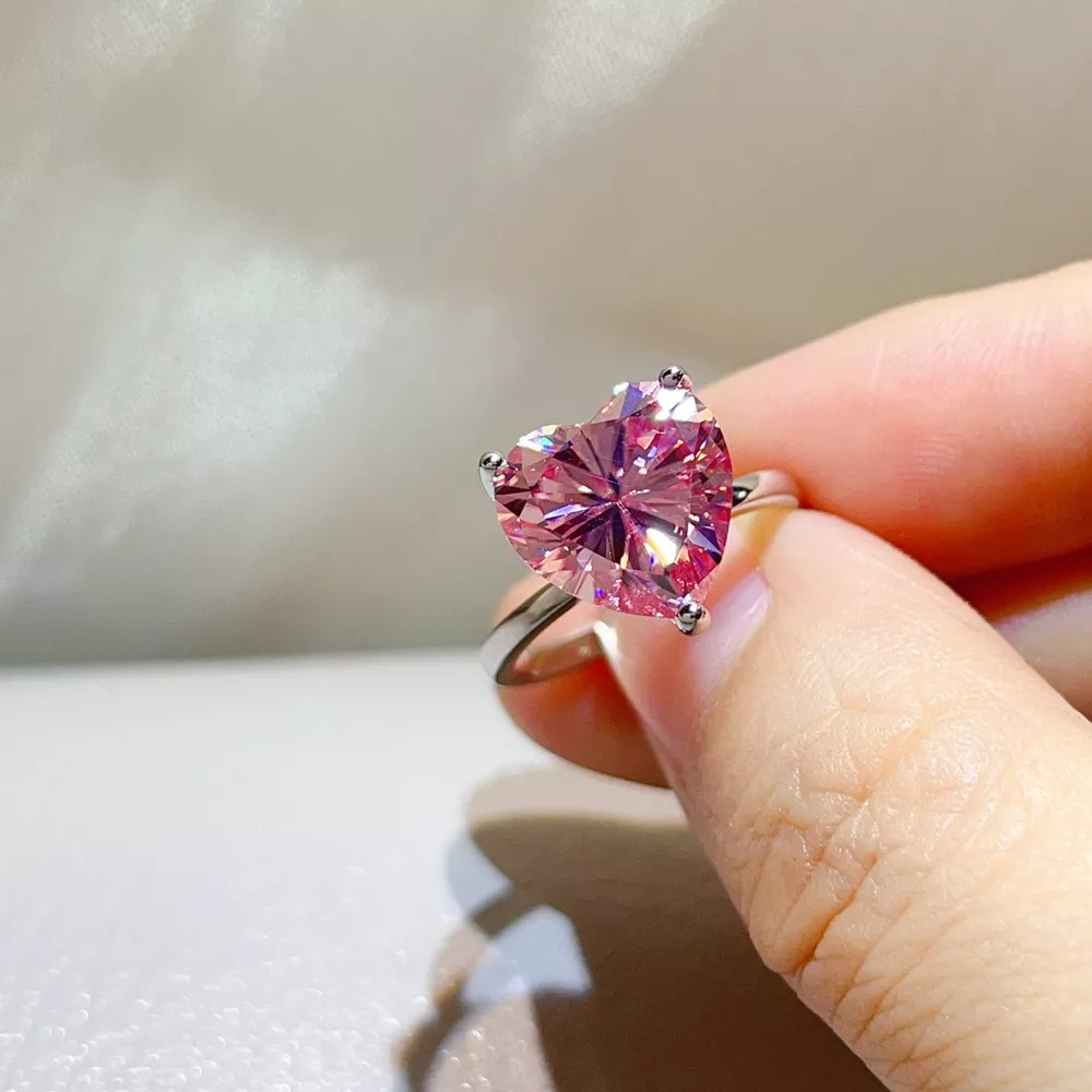 5 Carat 925 Sterling Silver Moissanite Ring, image 4