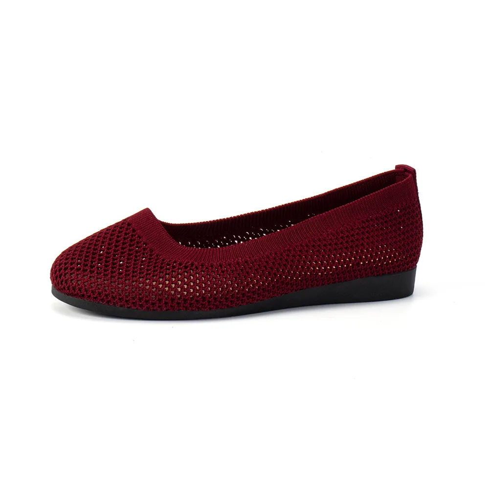 Solid Color Mesh Flat Slip-Ons, image 19