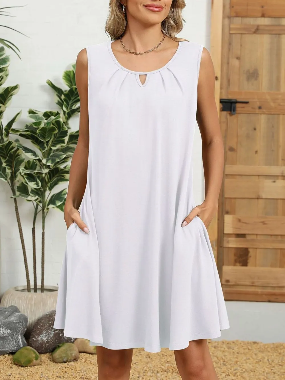 Round Neck Sleeveless Dress, image 8