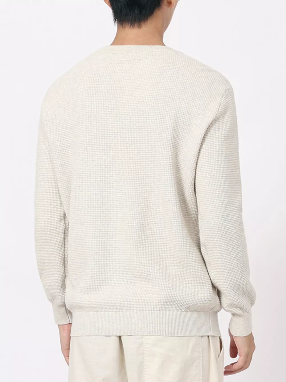 Men's Plus Size Button Detail Waffle Knit Top, image 6