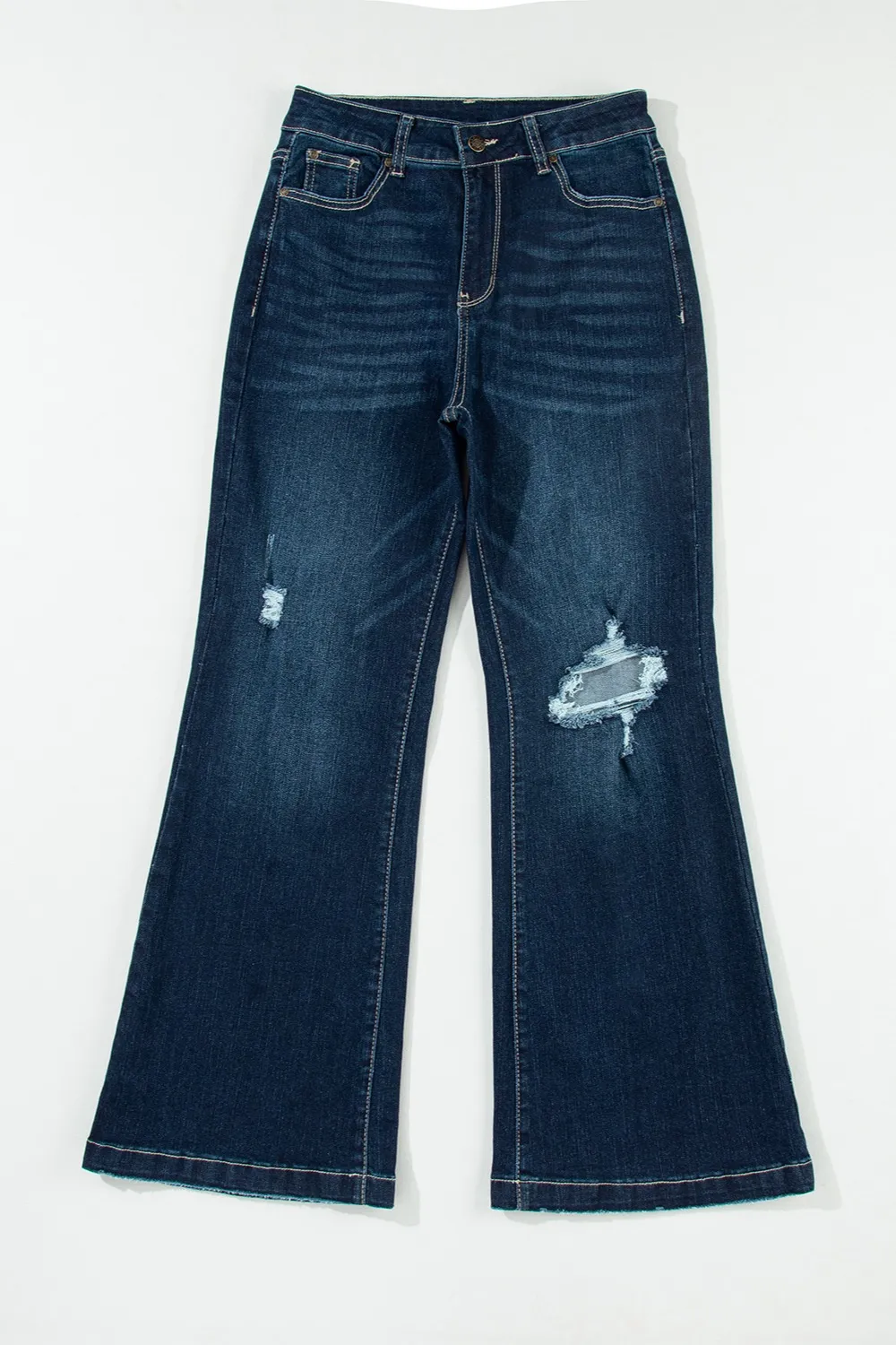 Distressed Wide Leg Jeans with Pockets, image 4