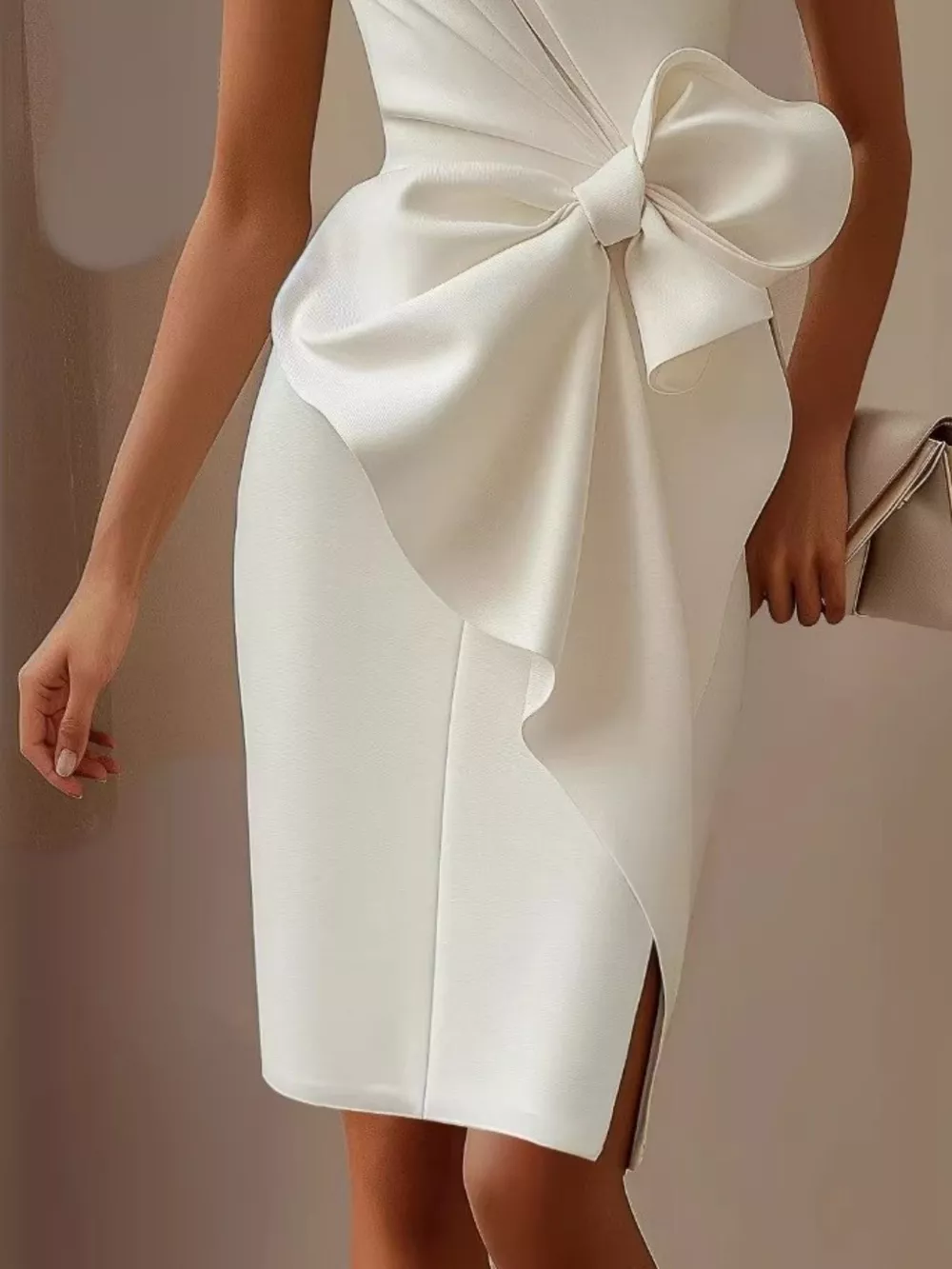 Bow Detail Sleeveless Dress, image 4