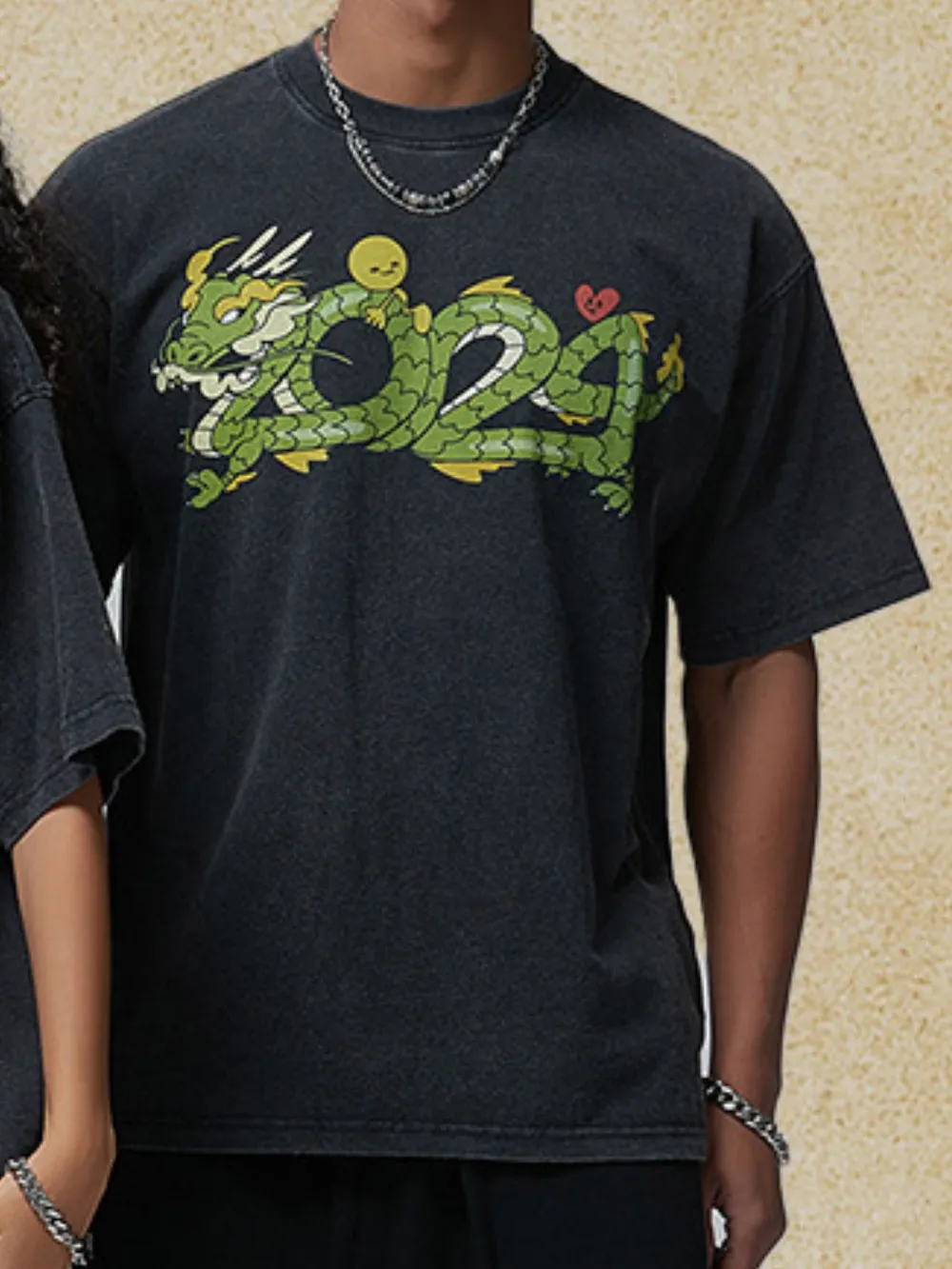 Men's Graphic Round Neck Half Sleeve T-Shirt, image 2