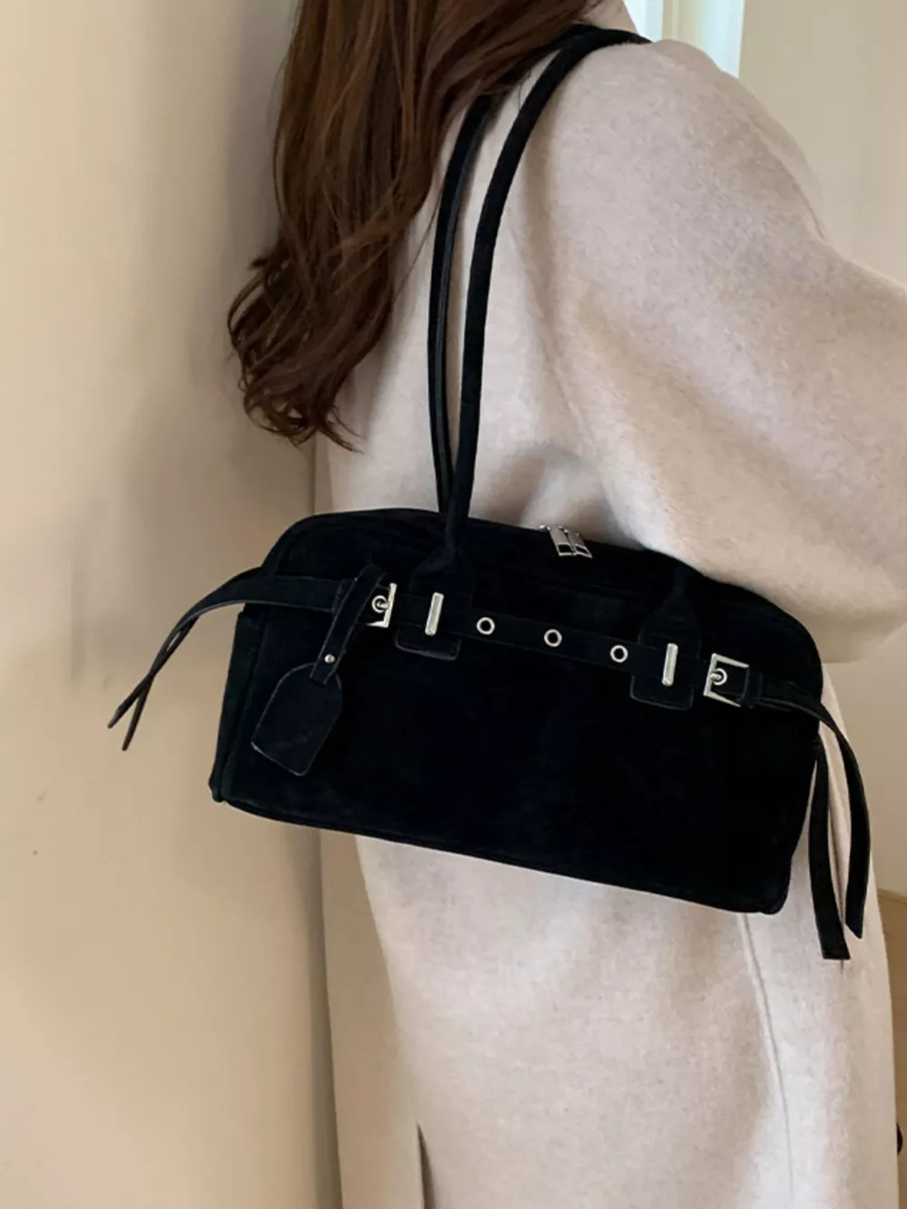 Buckle Decor Shoulder Bag, image 6