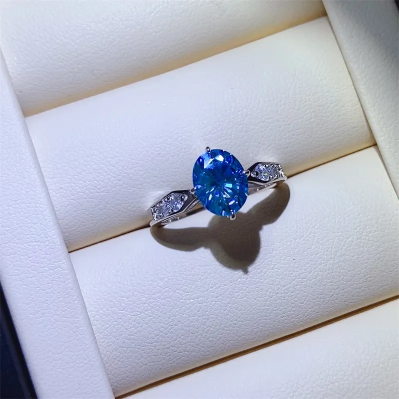 2 Carat Moissanite 925 Sterling Silver Ring, image 5