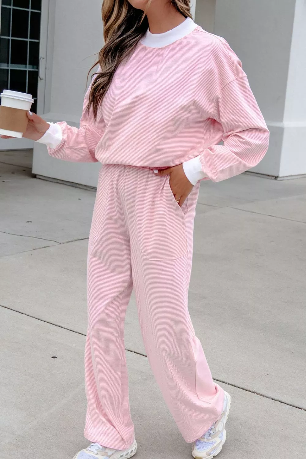 Striped Long Sleeve Top and Pants Set, image 5