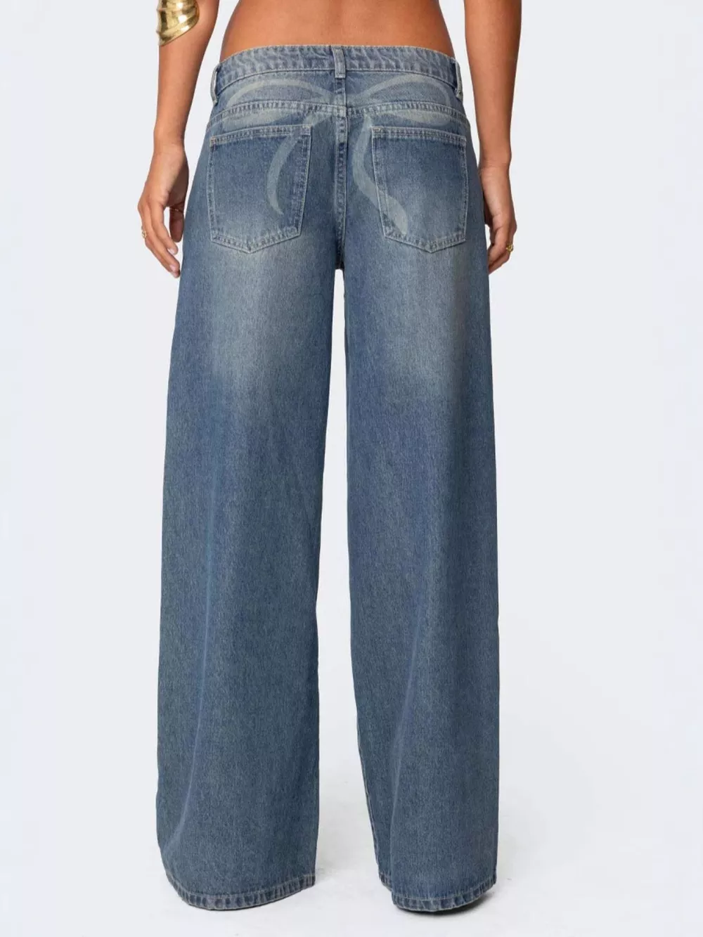 Vintage Wash Wide Leg Jeans, image 6