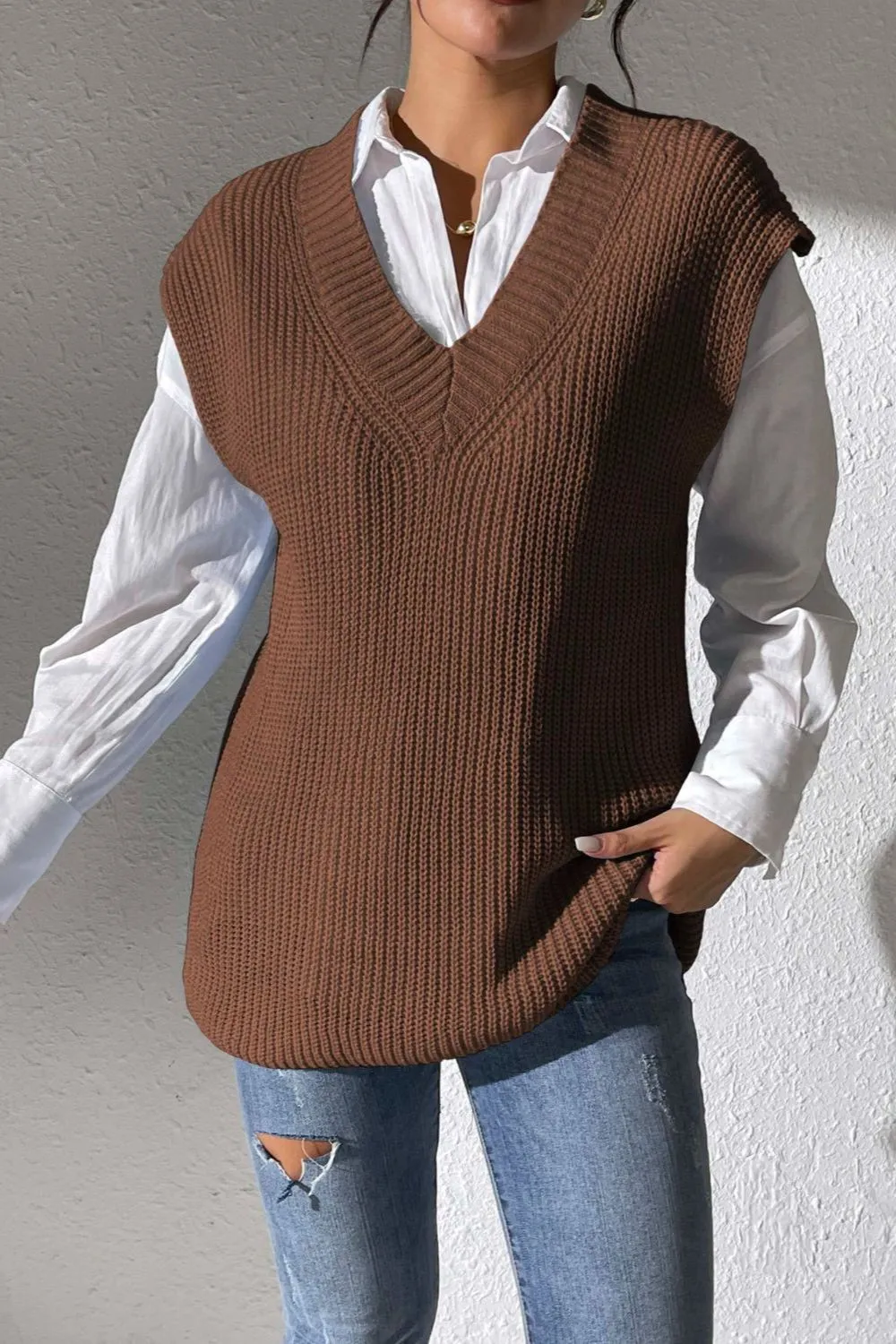 V-Neck Sweater Vest, image 14