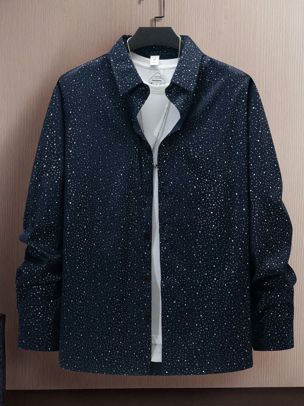 Men's Full Size Button Up Long Sleeve Shirt Plus Size, image 8