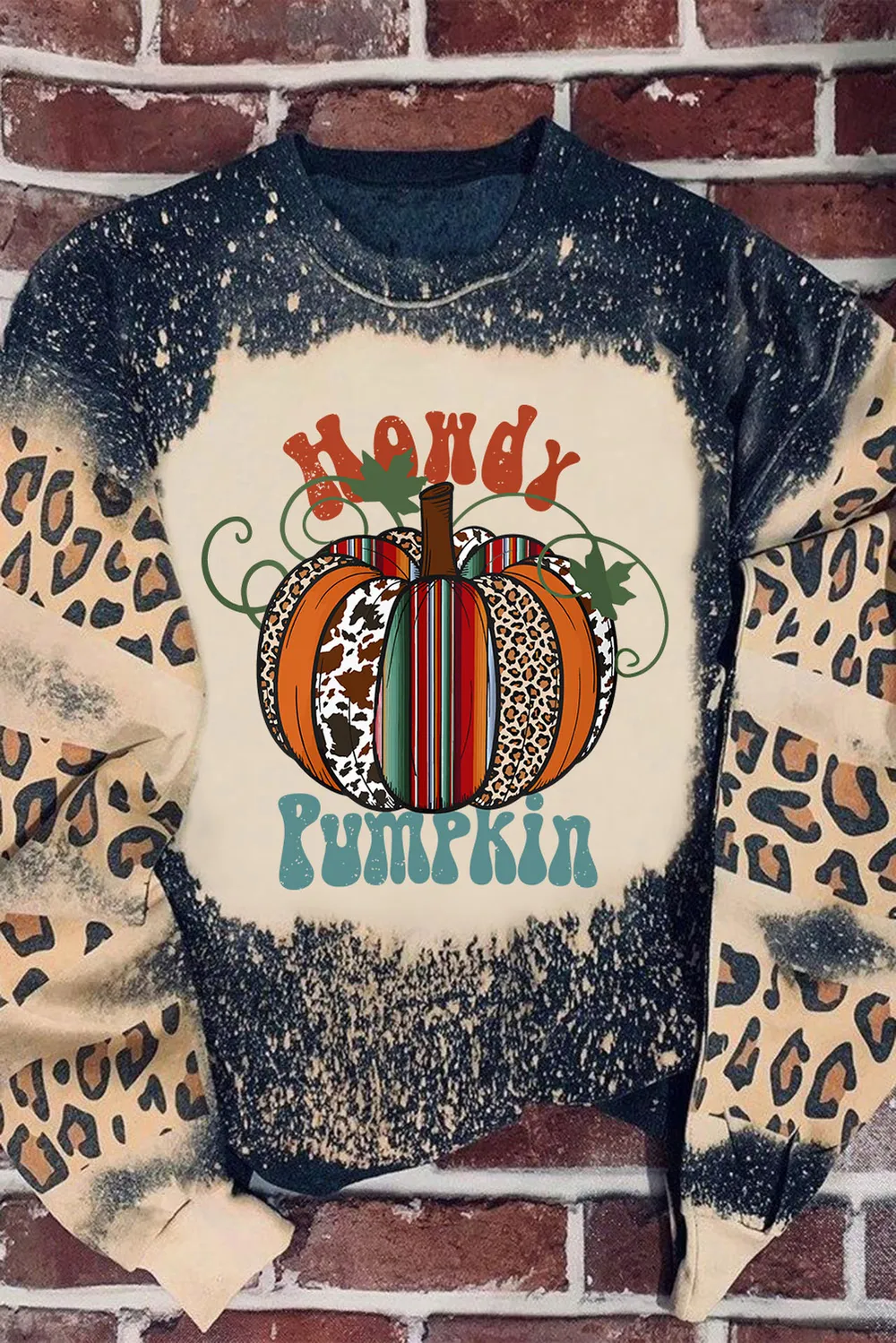 Pumpkin Graphic Long Sleeve Sweatshirt, image 2