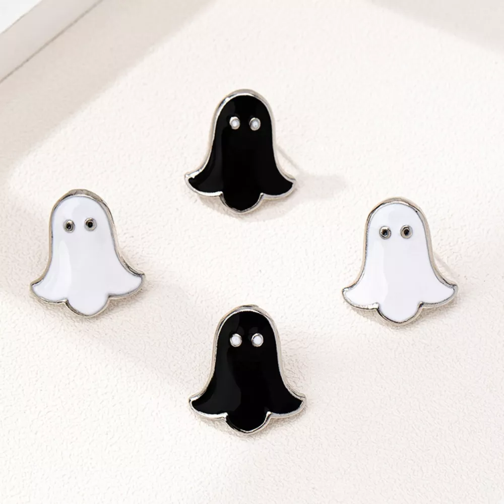 2 Pair Halloween Ghost Stud Earrings, image 2