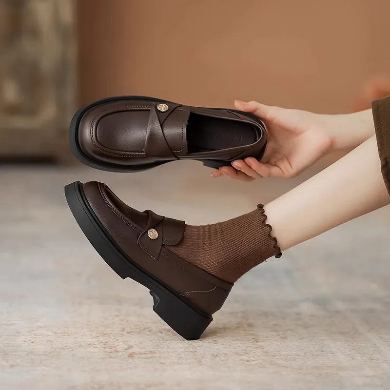 Round Toe Platform Loafers, image 4