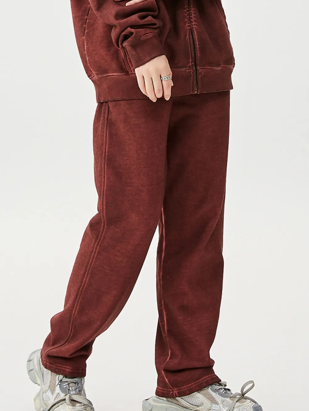 Men's Drawstring Washed Straight Sweatpants, image 12