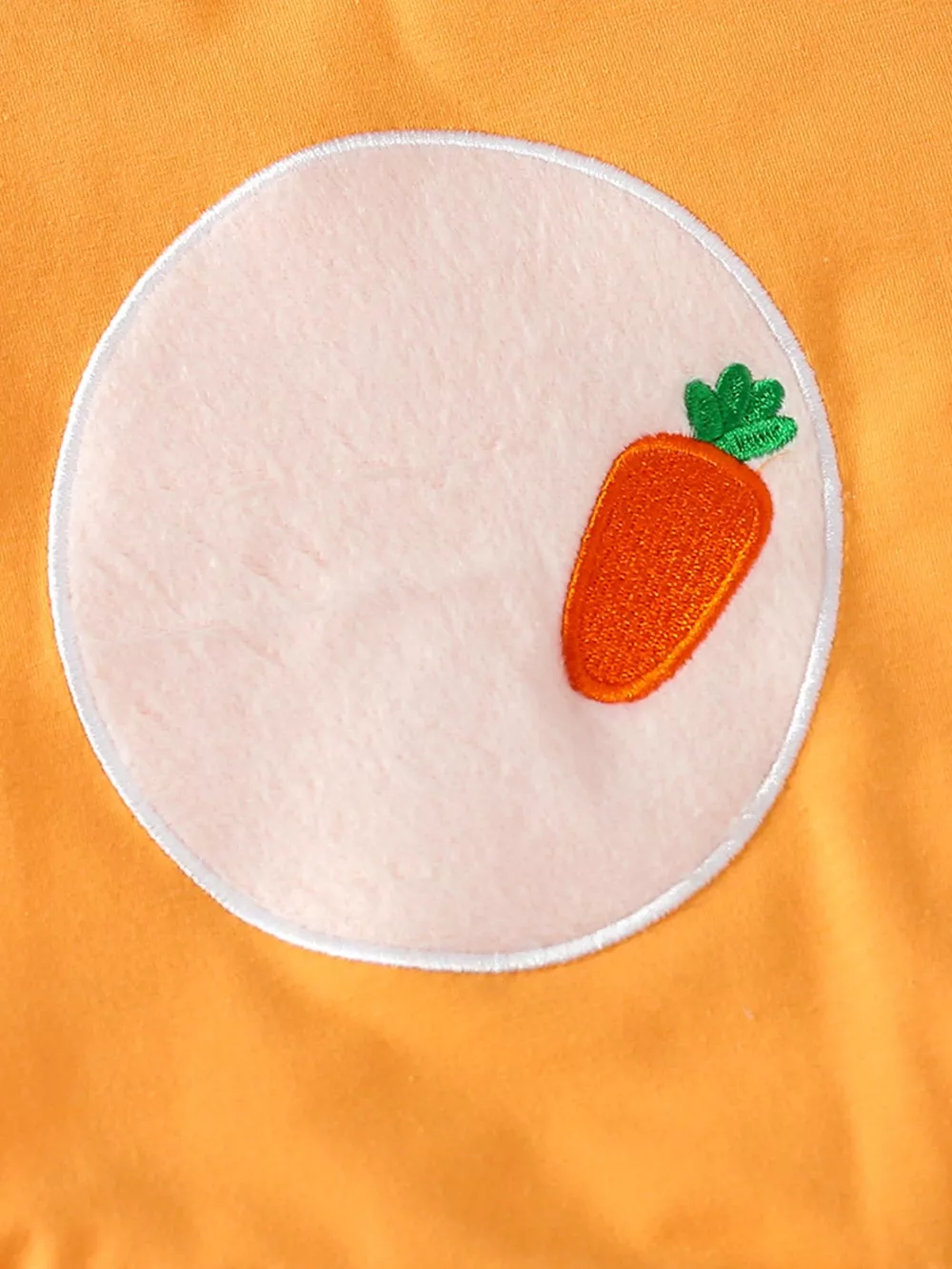 Children's Carrot Embroidered Round Neck One-Piece & Hat Set, image 4