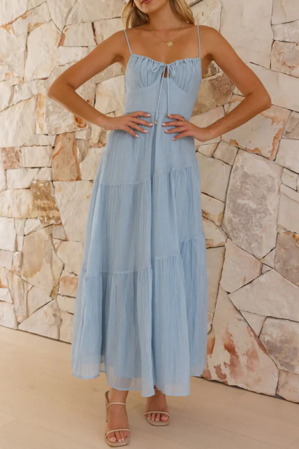 Smocked Back Midi Cami Dress, image 7