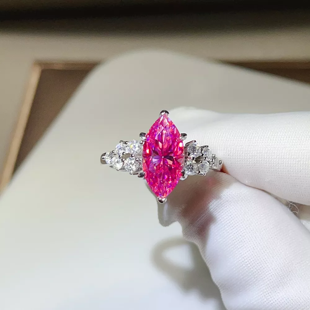 5 Carat 925 Sterling Silver Moissanite Ring, image 3