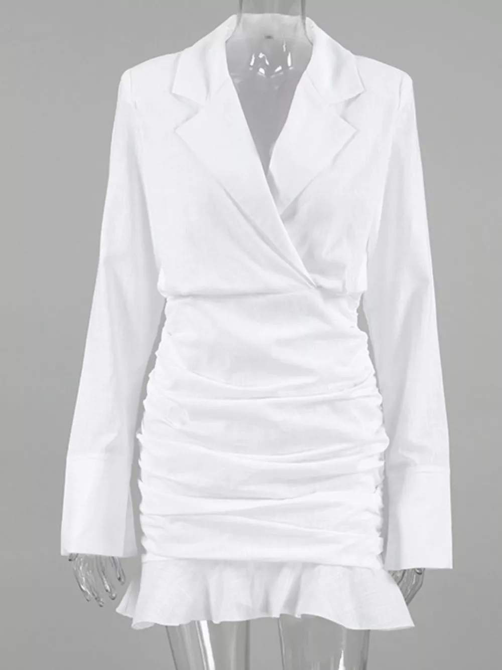 Blazer Style Ruched Mini Dress, image 7